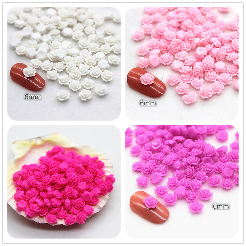 Resin Art For Rose - 레진 미니 장미 꽃 플랫백 카보숑,