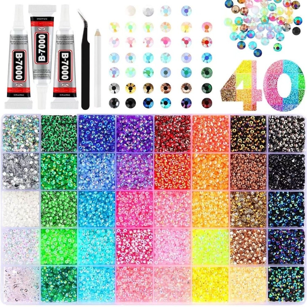 Resin Art Workshop - 핫 멀티컬러 레진 라인스톤 키트 DIY