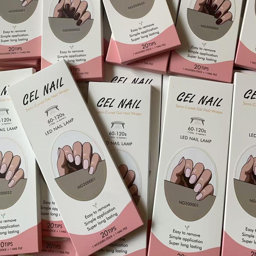 Uv Lamp Nail Resin - 후이지 프렌치 젤 네일 스트립 패치
