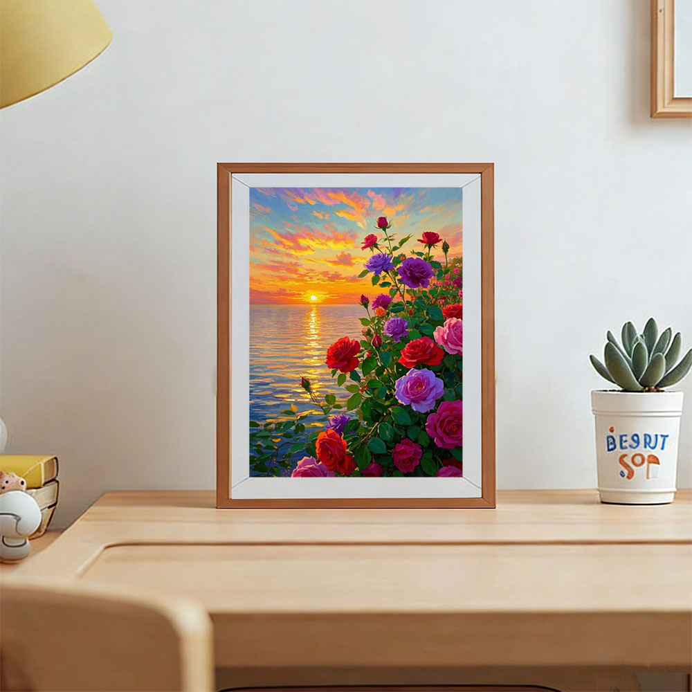 AZQSD 다이아몬드 아트 페인팅 장미 꽃 사진 라인스 - Resin Art For Rose 리뷰 및 가격