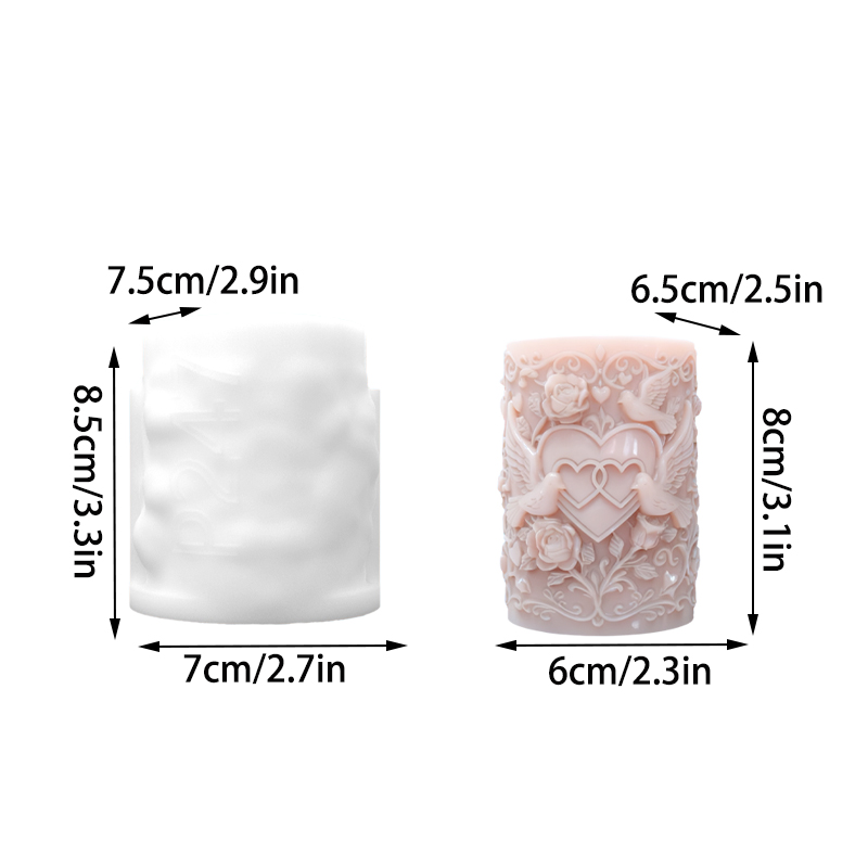 더블 하트 연결된 백색 비둘기 양각 양초 실리콘 몰드  - Resin Art For Rose 리뷰 및 가격