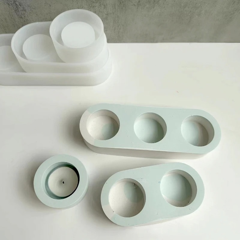 콘크리트 촛대 실리콘 몰드 DIY 수제 라운드 석고 에 - Resin Art Things 리뷰 및 가격