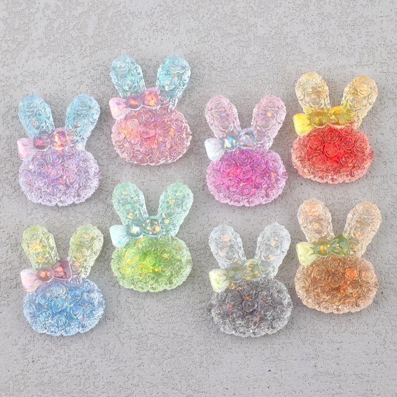 5PCS 18*25mm 빛나는 그라데이션 토끼 수지 카 - Resin Art Things 리뷰 및 가격