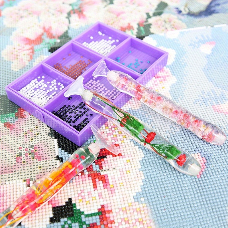1세트 꽃무늬 레진 5D 다이아몬드 페인팅 펜, 6개  - Resin Art Canvas 리뷰 및 가격
